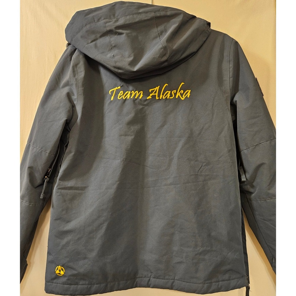 Turbine Team Alaska Arctic Winter Games Anorak Jacket Gray Womens Medium - Picture 7 of 16